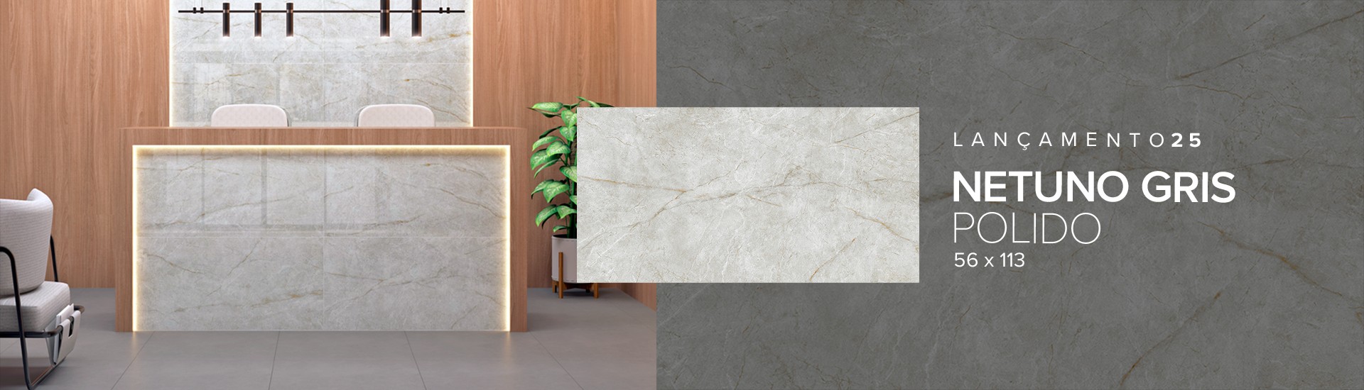 banner home NETUNO GRIS POLIDO GRAN